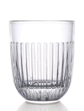 La Rochere Quessant Glass Tumblers Set of 6 French Clear Drinkware Vertical Line